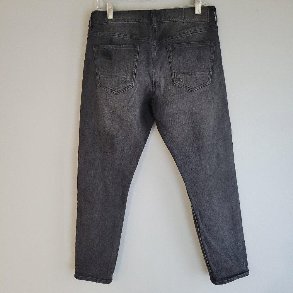 PacSun Slim Taper Jeans-distressed with tears at knees-size 30 x 30 - Picture 3 of 6
